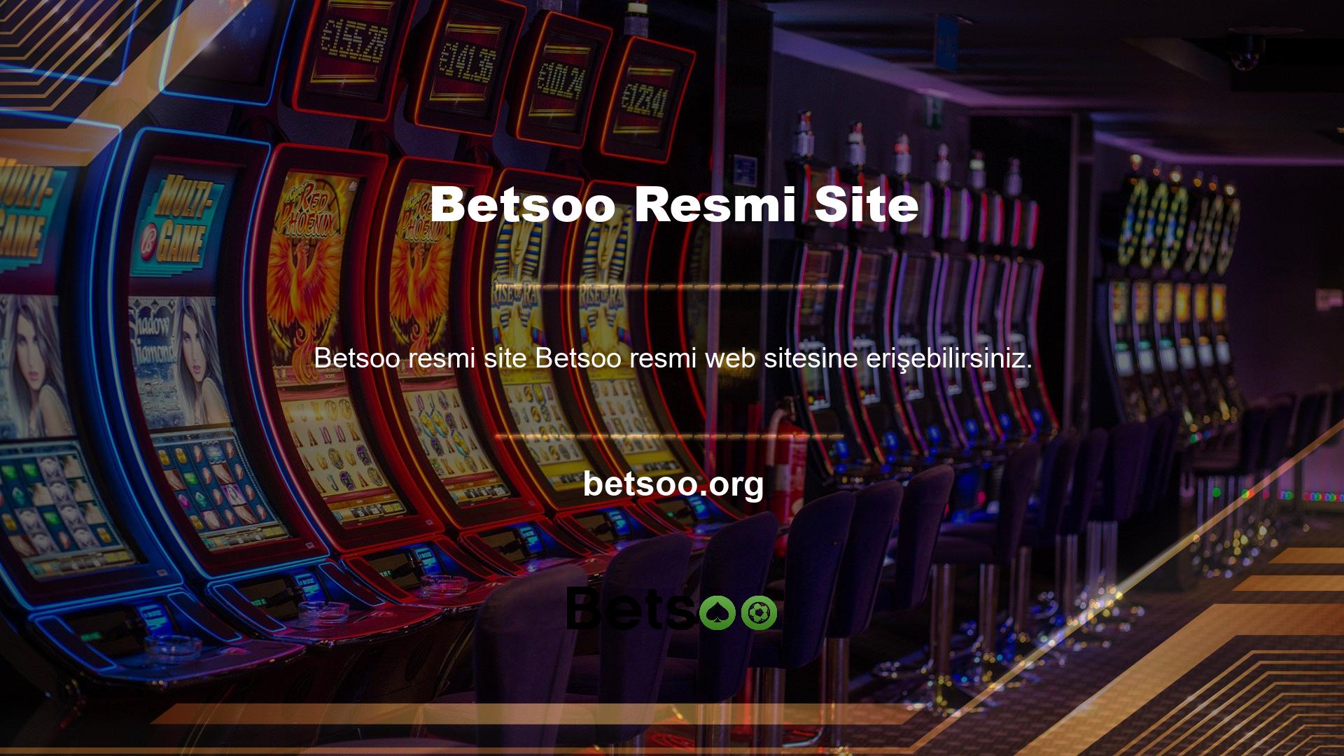 En son Betsoo giriş adresi, bahis, canlı casino, slot, poker, bingo ve belirli oyunların bir üyesidir